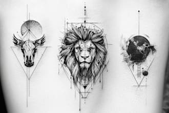 create unique custom geometric tattoo design