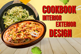 design cookbook recipe book interior canva layout cover food meal plan writer