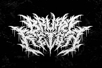 design grind, deathcore, death, heavy, and black metal logo