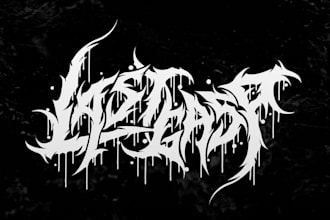 design death metal, black metal and heavy metal logo for your band