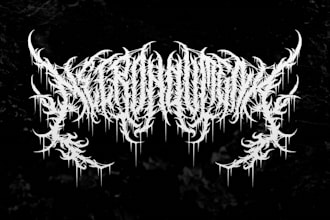 create death metal, black metal, and brutal death metal logo