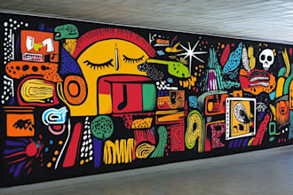create unique street art graffiti artwork based in your pic
