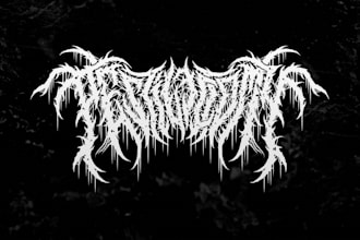 create black metal, slam, death metal logo design band