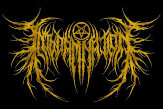 design death metal, black metal and heavy metal logo for your band