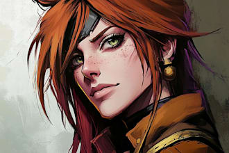 draw a fantasy character for dnd or similar