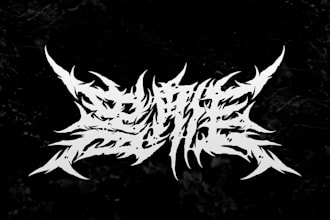 design death metal logo, slamming,gore grind,black metal