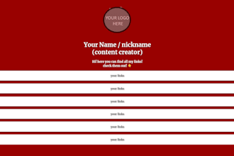 create a static link in bio webpage for content creators