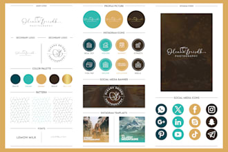 design signature logo and branding kit and social media kit