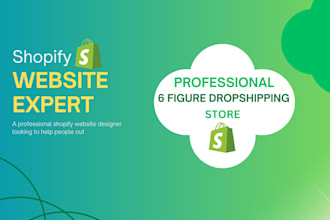 create a high converting 6 figure shopify dropshipping store