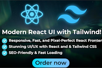 build a modern react frontend with tailwind CSS
