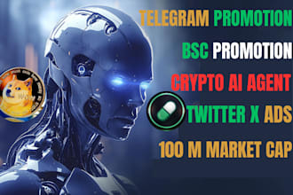 twitter x ads, crypto ai agent, bsc promotion, telegram promotion to 100x sales