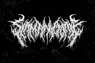 design grind, deathcore, death, heavy, and black metal logo