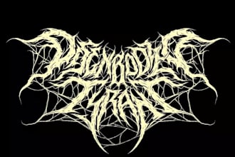 make awesome death metal, heavy metal, black metal font logo
