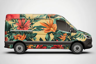 make vehicle wrap design, car wrap design, van wrap design