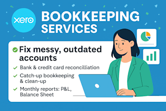 do bookkeeping, cleanup in xero, bank reconciliation, catch up tax ready books