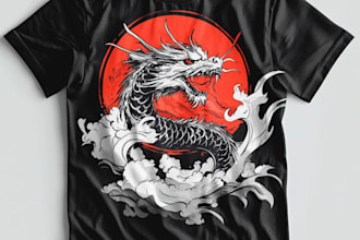 draw awesome japanese or anime streetwear style for t shirt