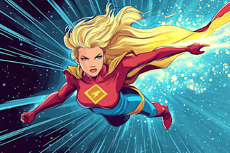 design your unique superhero cartoon character