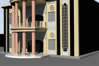 design realistic 3d monument model 3d pent house 3d ancient mansion 3d printing