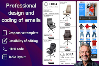 design a responsive HTML email template