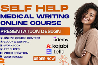 write self help journal design online course medical ebook workbook tella ppt