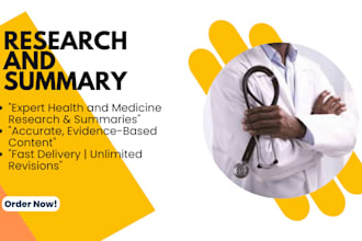 provide expert research and summaries for health and medicine topics