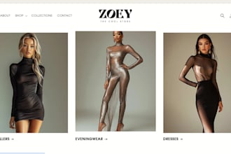design profitable clothing shopify store, clothing website, fashion store,