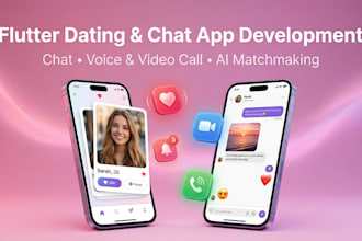 build a chatting, calling, and dating app with flutter