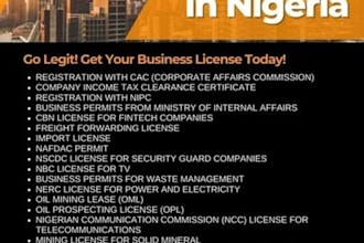 procure licenses, business permits to operate in nigeria