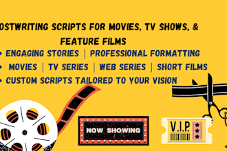 ghostwrite edit scripts for movies TV series feature films and screenplays