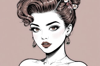 design a pin up girl and pin up girl illustration
