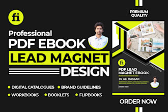 design PDF lead magnet ebook, workbook, digital catalogues
