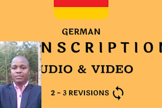 provide german audio and video transcription services