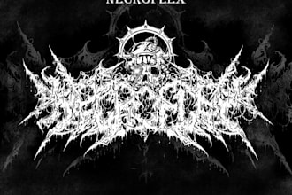 design grind, deathcore, death, heavy, and black metal logo