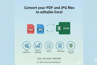 convert PDF or jpg to editable word and excel quickly