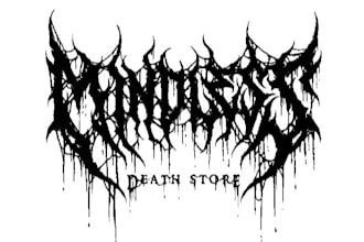 death metal, black metal, deathcore emblem monogram band logo