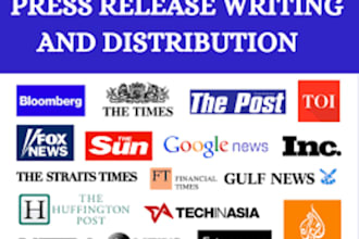 do press release writing and distribution to USA uk within 24hrs