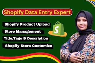 shopify product listing and data entry services
