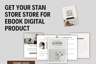 do stan store setup design shop for ebook digital product