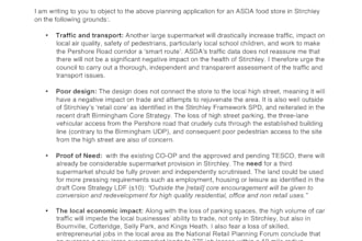 write an objection letter to a current town planning permit