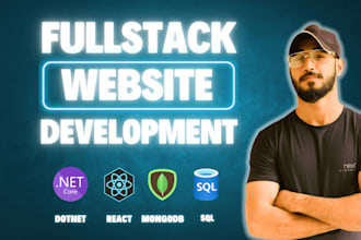 do website development as full stack web developer, front end, backend developer