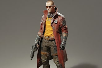 create sci fi , cyberpunk , mecha, fantasy character design