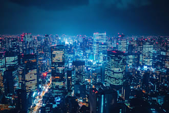 create a concept art illustration science fiction city