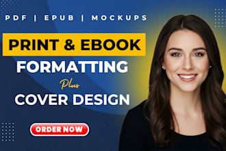 do ebook formatting, amazon kdp paperback formatting and book cover design