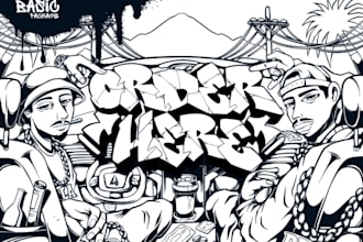 create original  for your merchandise or custom graffiti