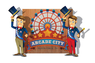 design new mascot arcade city logo