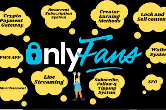 create onlyfans website, patreon, dating website with live streaming and tipping