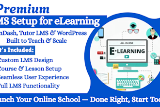 build premium elearning or lms website on learndash, tutor lms, wordpress lms