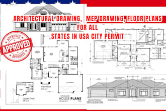 architectural drawing structural blueprint floor plan garage mep adu city permit