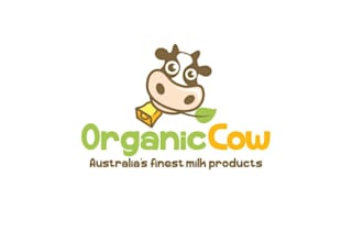 design unique organic cow logo