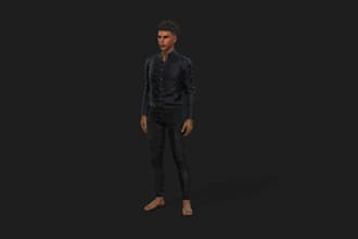 3d hyper realistic character for augmented reality model unity3d, nsfw character
